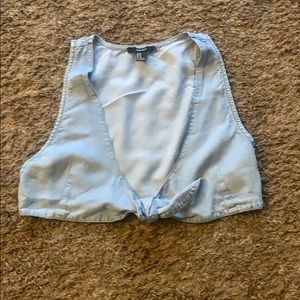 Forever 21! Denim cropped top